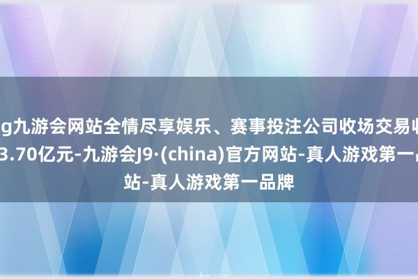 ag九游会网站全情尽享娱乐、赛事投注公司收场交易收入43.70亿元-九游会J9·(china)官方网站-真人游戏第一品牌