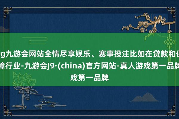 ag九游会网站全情尽享娱乐、赛事投注比如在贷款和保障行业-九游会J9·(china)官方网站-真人游戏第一品牌